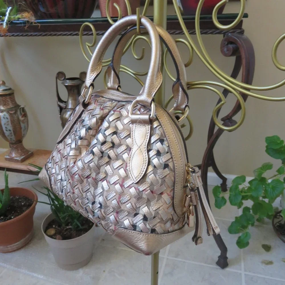 Haymarket Thornley PVC Gold leather satchel ( price reduced )